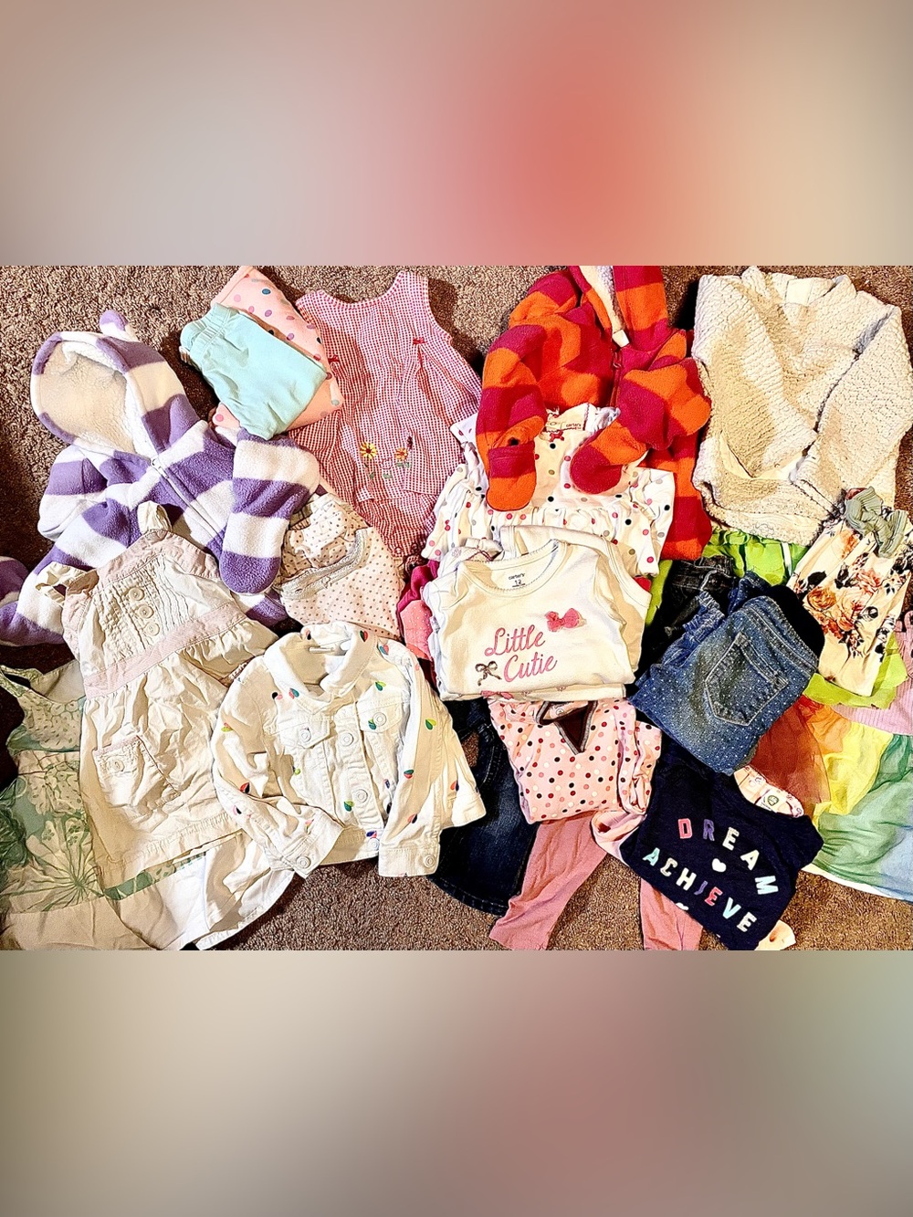 32 pcs Baby Girls Mixed Clothing Bundle - 12-18MONTHS